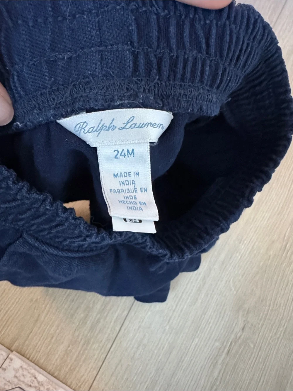 Ralph Lauren Navy Girls Cotton Drawstring Shorts